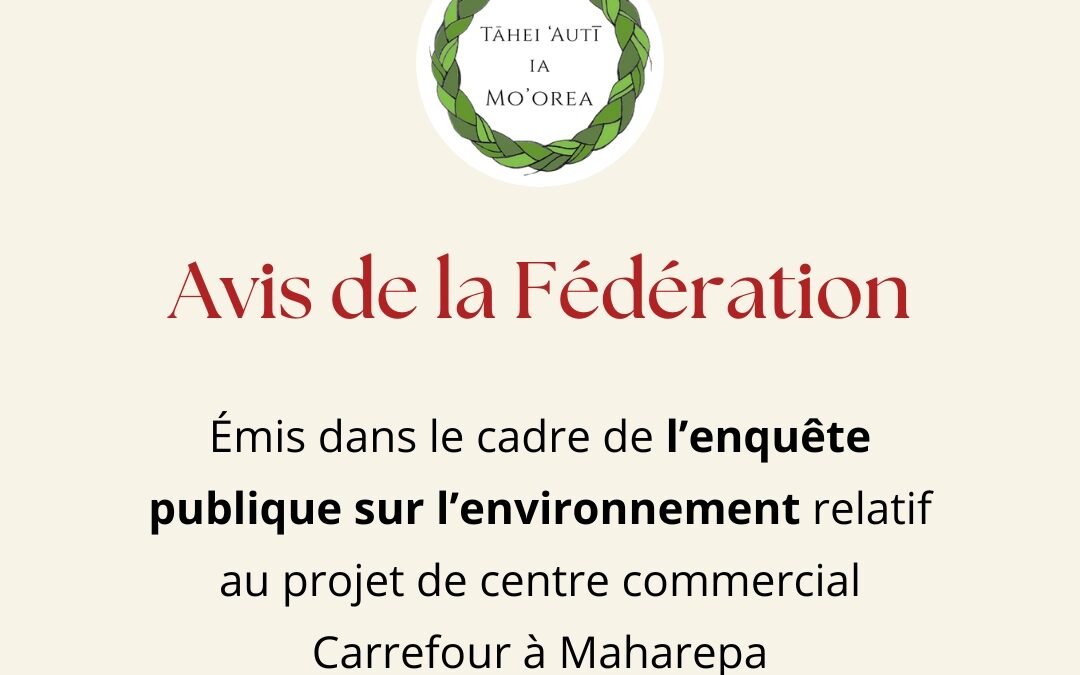 Avis de la Fédération émis dans le cadre de l&rsquo;enquête publique